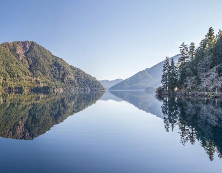 Crescent Lake panorama, Olympic National Park, Washington